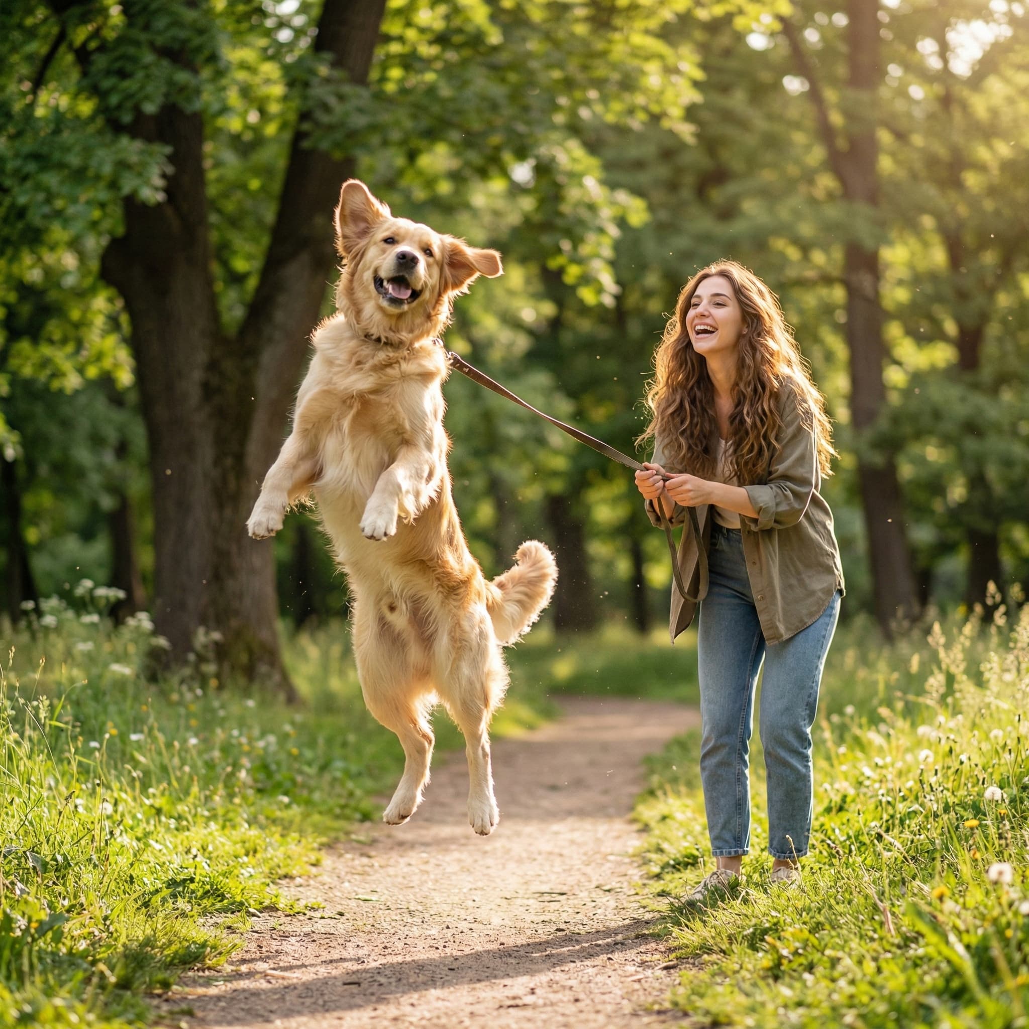Momento feliz con mascota